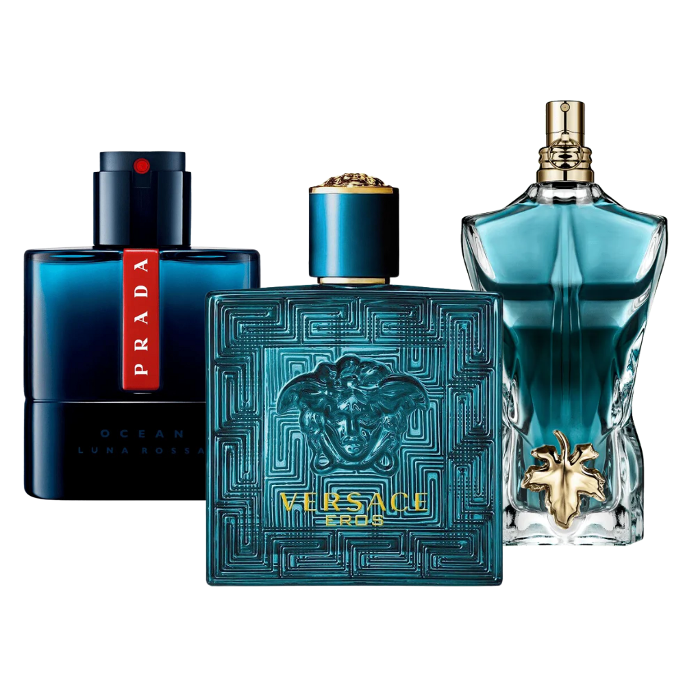 3 Parfums Prada Luna Rossa, Versace Eros, Le Beau 100ml (Eau De Parfum) Pour hommes