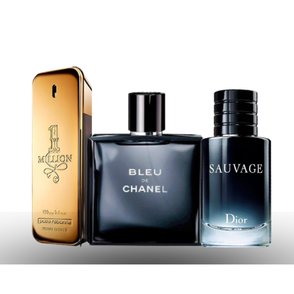 Parfum Sauvage von Dior, Bleu de Chanel und One Million von Paco Rabanne