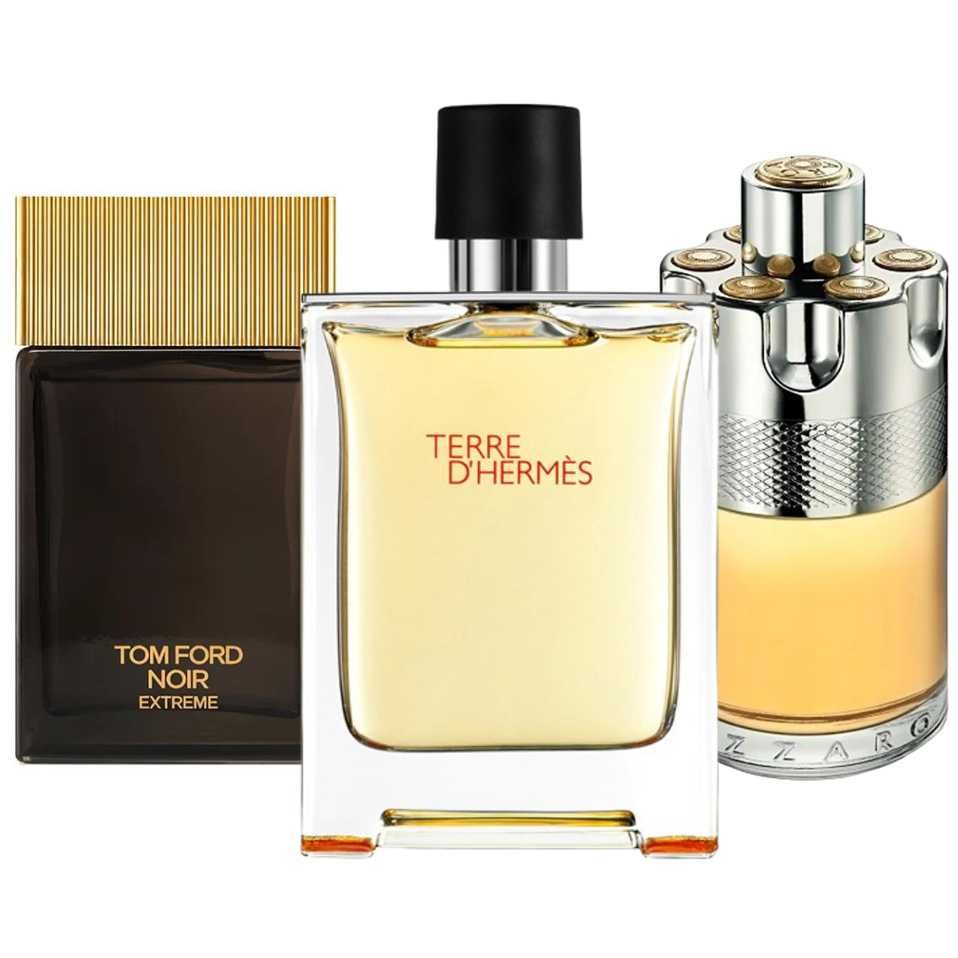 3 Parfums Terre d’Hermès, Azzaro Wanted , Tom Ford Noir Extreme 100ml (Eau de Parfum) Pour hommes